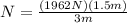 N=\frac{(1962N)(1.5m)}{3m}