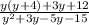 \frac{y(y + 4) + 3y + 12}{ {y}^{2} + 3y - 5y - 15 }