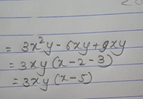 3x^2y-6xy+9xy factorise
