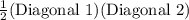\frac{1}{2}(\text{Diagonal 1})(\text{Diagonal 2})