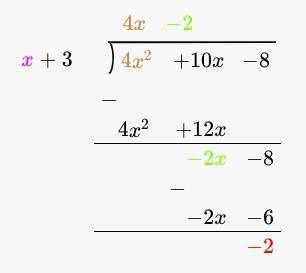 2. Evaluate the polynomial two ways: by substituting in the given

value of x, and by using long div