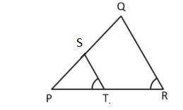 In this figure ST || QR, PT = 4cm, TR = 8cm, area of PQR = 90cm^2. Find PT:TR please help me