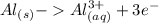 Al_{(s)} - Al^{3+}_{(aq)}+3e^{-}