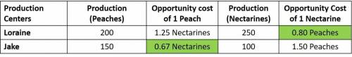 Please help! Lorraine and Jake can produce any combination of peaches and nectarines described by th