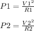 P1= \frac{V1^2}{R1}\\\\P2= \frac{V2^2}{R2}