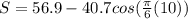 S=56.9-40.7cos (\frac{\pi}{6}(10))