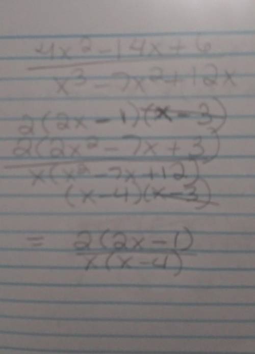 Please help! picture above plus, part B: write the quadratic expression in the numerator and the dom
