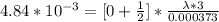 4.84 *10^{-3} =  [0  +  \frac{1}{2} ] * \frac{\lambda  *  3 }{ 0.000373 }