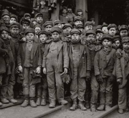 Look at the photo. What dangers were these child workers exposed to? Identify at least three problem