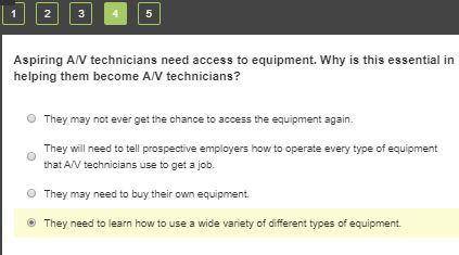 Why is access to equipment so important to the education of an A/V technician? (Select all that appl