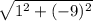 \sqrt{1^{2}+(-9)^{2}}