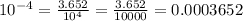 10^{-4} = \frac{3.652}{10^{4}}= \frac{3.652}{10000}=0.0003652