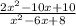 \frac{2x^2-10x+10}{x^2-6x+8}
