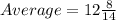 Average = 12\frac{8}{14}
