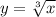 y =\sqrt[3]x