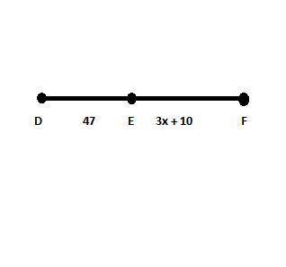 If DF = 9x - 39, find EF