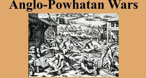 What was the initial cause of the Anglo-Powhatan Wars?

 A. John Rolfe's kidnapping of Pocahontas
B.