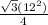 \frac{\sqrt{3}(12^2)}{4}