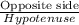 \frac{\text{Opposite side}}{Hypotenuse}