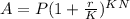A= P(1+\frac{r}{K} )^K^N