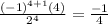 \frac{(-1)^{4+1}(4)}{2^4} = \frac{-1}{4}