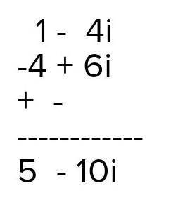 Subtract (-4+6i) from (1-4i)