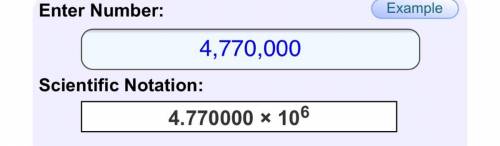 Rewrite this number in appropriate scientific notation of 4,770,000