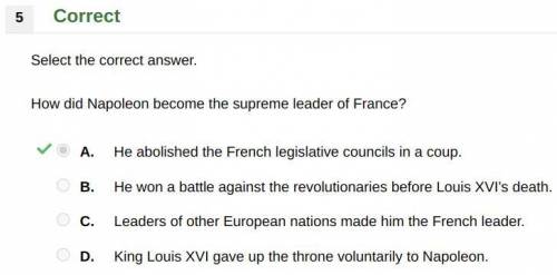 What was one major difference between King Louis XVI and Napoleon Bonaparte?

A)The King ruled for l