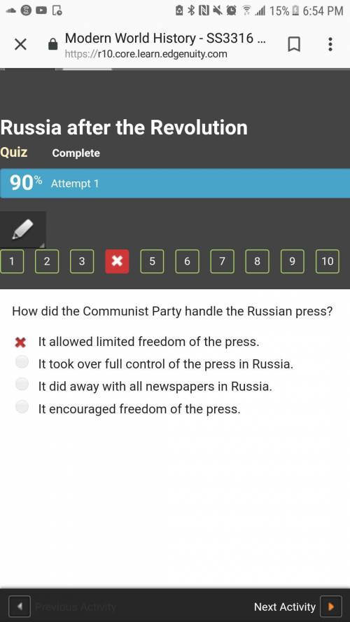 How did the communist party handle the russian press