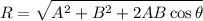 $ R = \sqrt{A^2+B^2+2AB \cos \theta}$