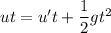 ut=u't+\dfrac{1}{2}gt^2