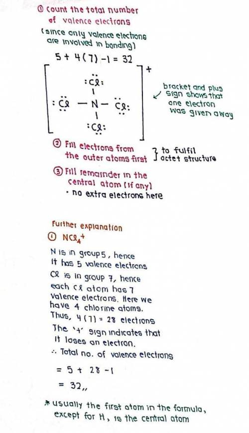 Lewis structure for NCI 4 +