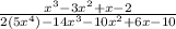 \frac{x^3-3x^2+x-2}{2(5x^4)-14x^3-10x^2+6x-10} \\