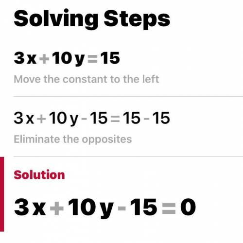 Solve the simulttaneous equations 4x + 7y = 1 3x +10y = 15
