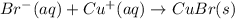 Br^-(aq)+Cu^+(aq)\rightarrow CuBr(s)