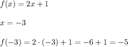 f(x)=2x+1\\\\x=-3\\\\f(-3)=2\cdot(-3)+1=-6+1=-5