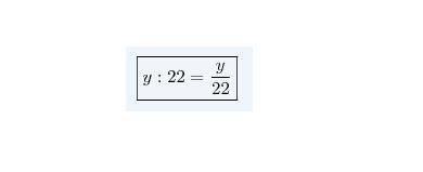 The quotient of a number y and 22?