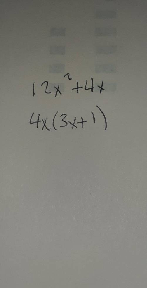 Factor the polynomial 
12xsquared + 4x