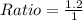 Ratio = \frac{1.2}{1}