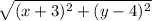 \sqrt{(x+3)^2 + (y-4)^2}