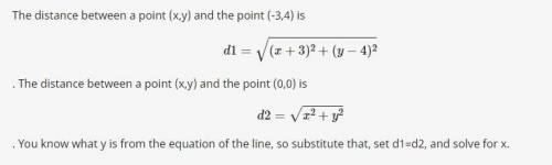 WILL GIVE BRAINLIEST! Determine the coordinates of the point on the straight line y=3x+1 that is equ