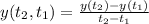 y(t_2,t_1) = \frac{y(t_2) - y(t_1)}{t_2-t_1}