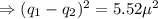 \Rightarrow (q_1-q_2)^2=5.52\mu^2