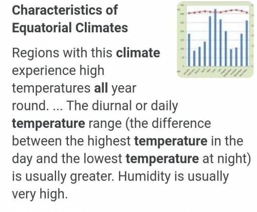Any characteristics of equatorial climate?