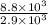 \frac{8.8\times 10^3}{2.9\times 10^3}