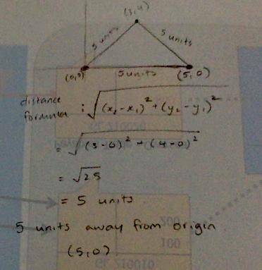 One vertex of an equilateral triangle is at the origin and the other vertex is at (3,4)

1)Find the