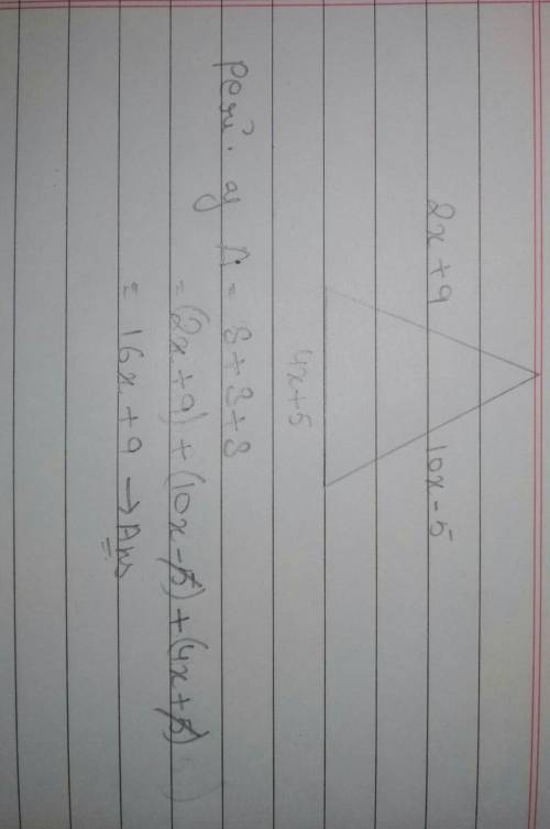 PLEASE HURYYY 98 POINTS . Write a polynomial that represents the perimeter of a triangle with side l