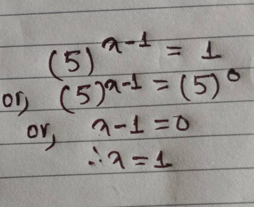 Factorize 5^(x-1) = 1​
