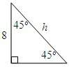 What is the value of h?  4 8sqrt3 16 8srt2