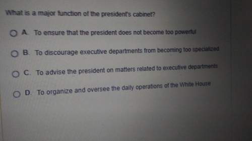 What is a major function of the presidents cabinet
